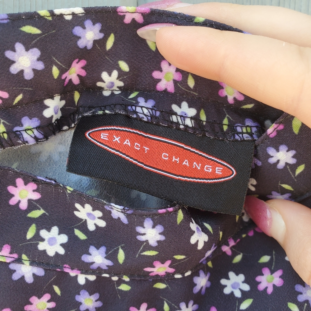 HP!🎉 🔵 Vintage | Floral A-Line Skirt! Size 5 EUC - Picture 6 of 8